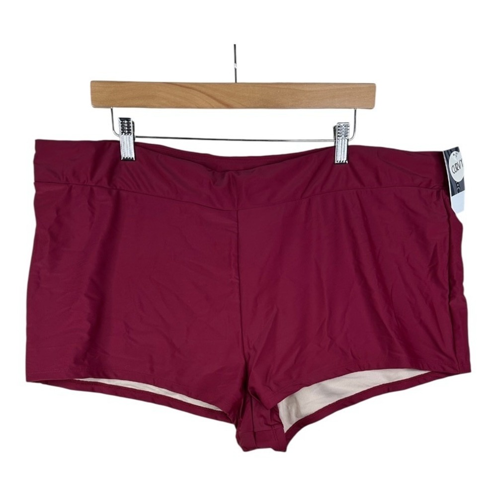 NWT Aqua Couture Red Wine Swim Bottoms‎ Size 3X